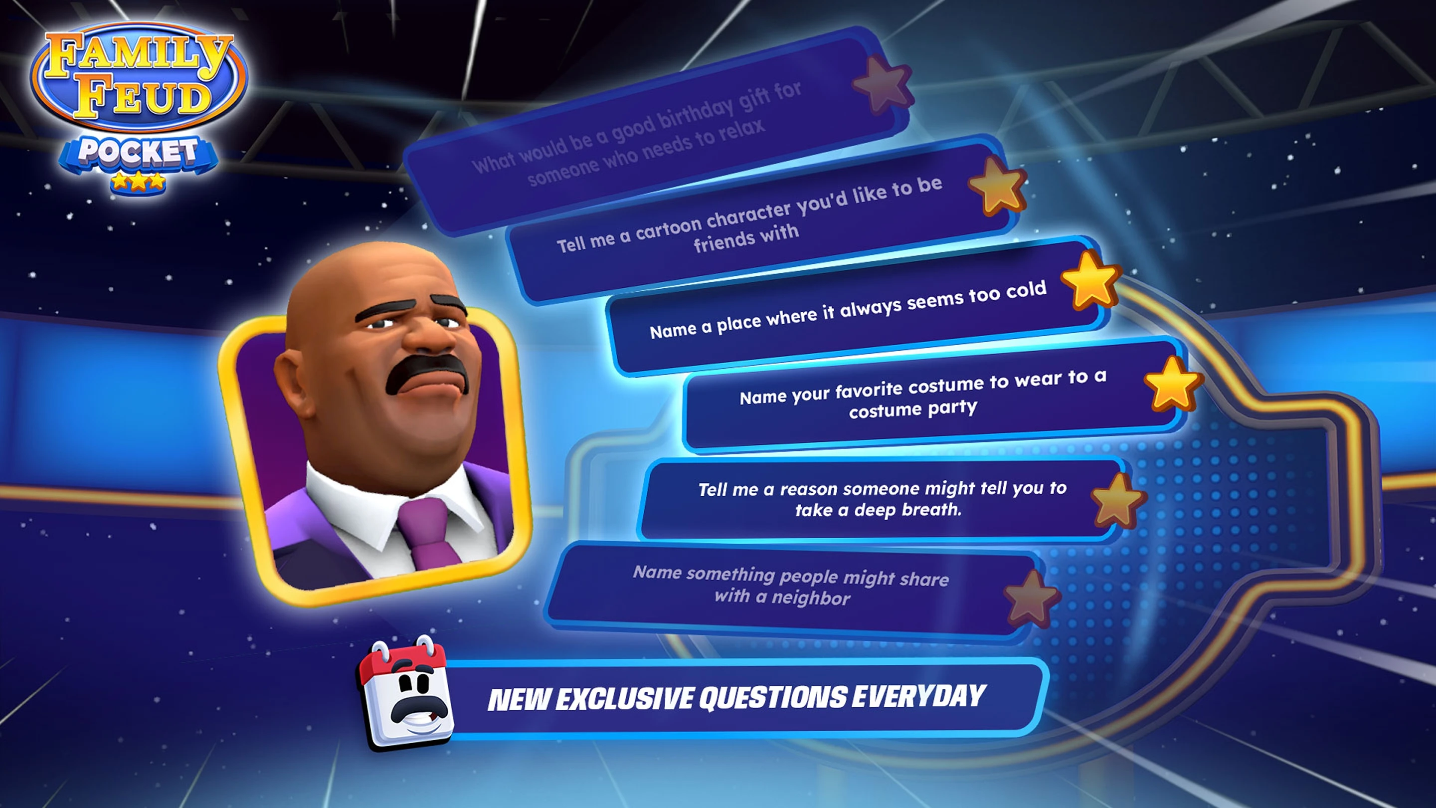 Family Feud Pocketの新しい公式問題を紹介する画像