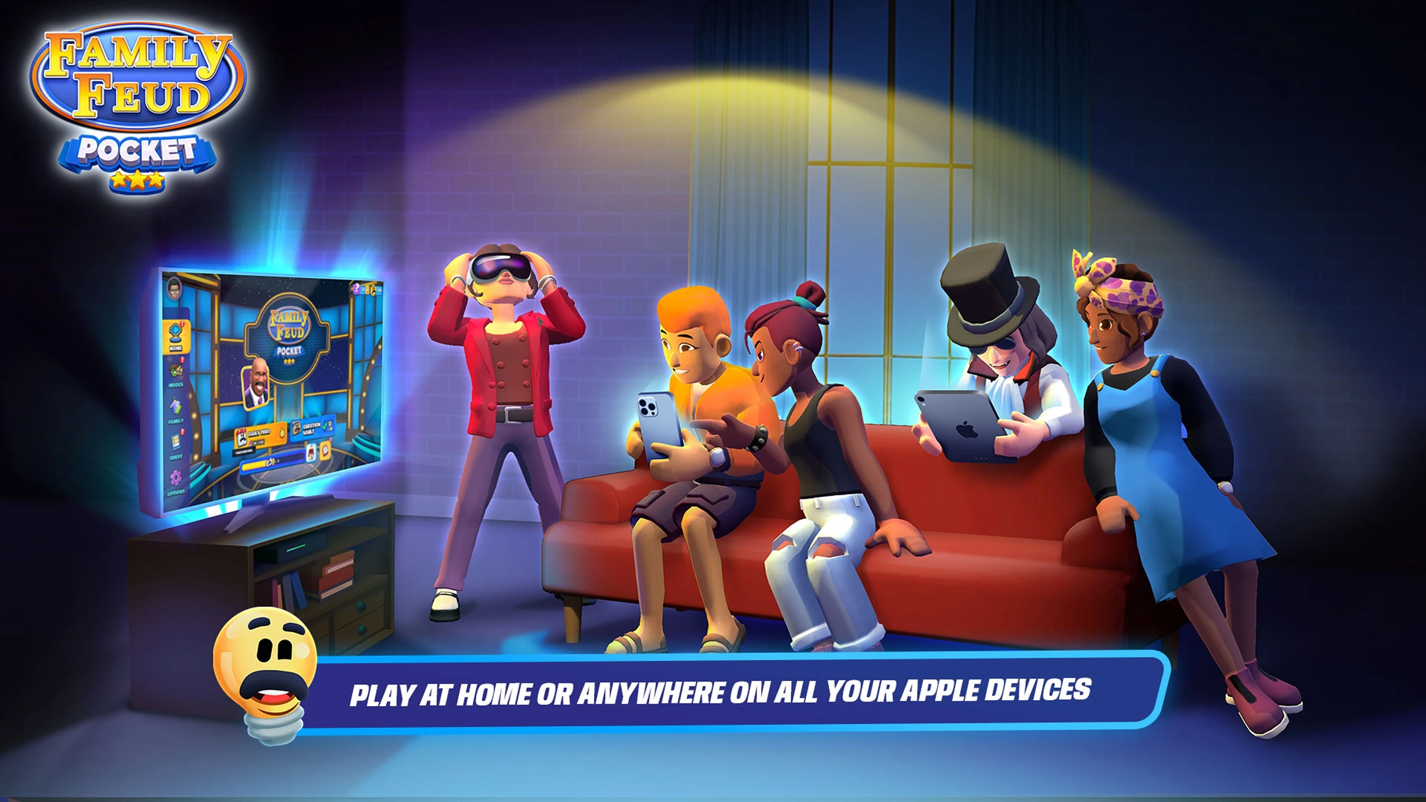 Family Feud PocketをApple製デバイスで家族と楽しむ公式画像